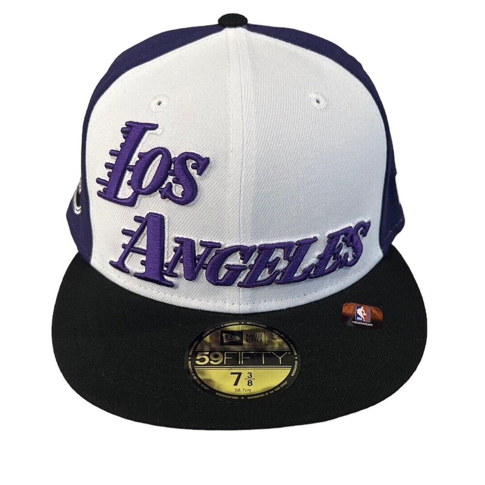 New Era 59Fifty Los Angeles Lakers 2023 City Edition Fitted Hat Men’s Size 7 3/8